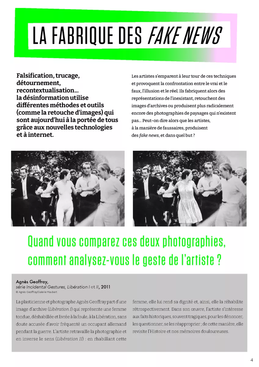 Fake news : Art, fiction, mensonge