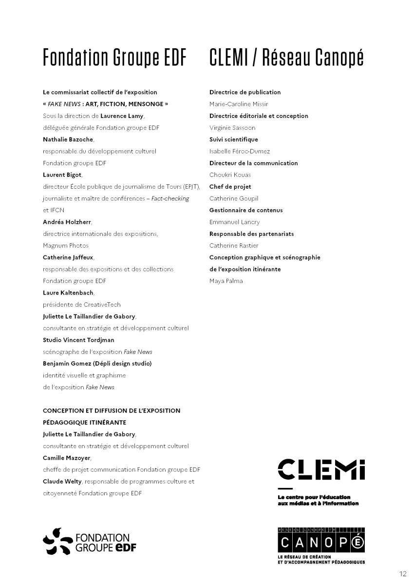 Fake news : Art, fiction, mensonge